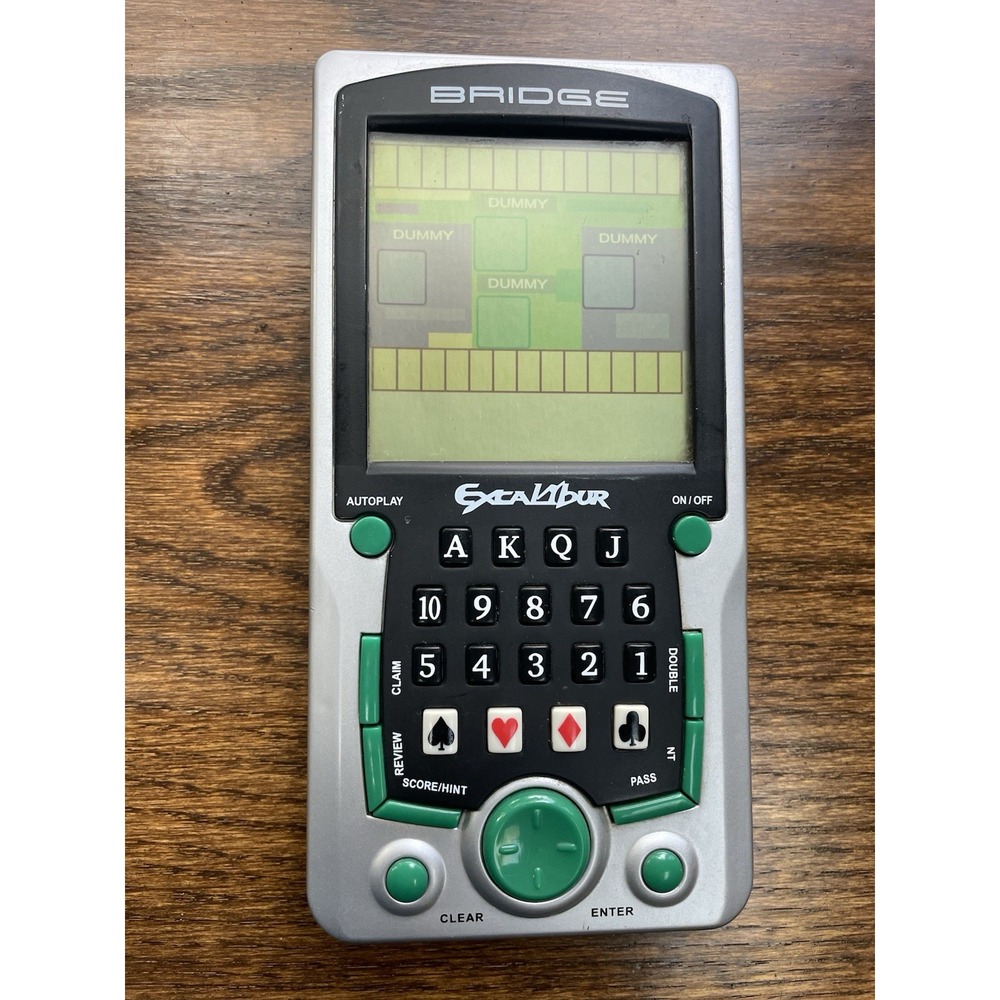 Excalibur Deluxe LCD Bridge Handheld Game Bridge Working New batteries